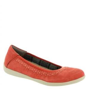 NEW EARTH ORIGINS women's fable slip on leather flat in paprika